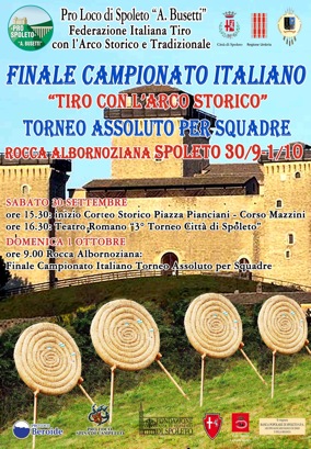 Finale Campionato “Italiano Tiro con l’Arco Storico” 30.09 – 01.10 Rocca Albornoz Spoleto