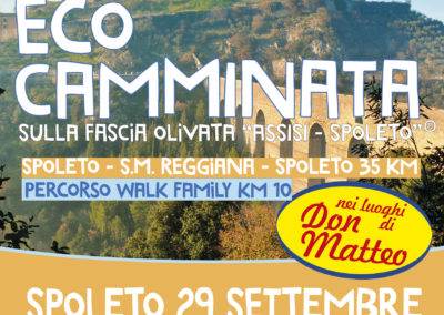 Domenica 29 settembre 2019 Eco camminata sulla fascia olivata Assisi – Spoleto